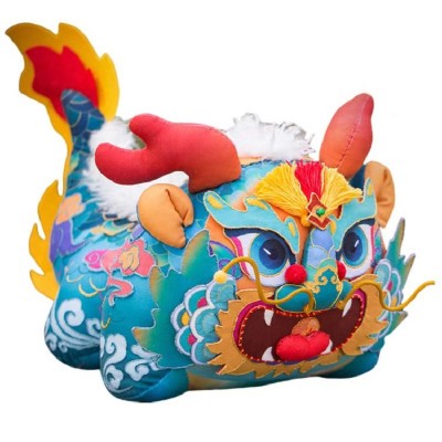 Green dragon embroidery doll 